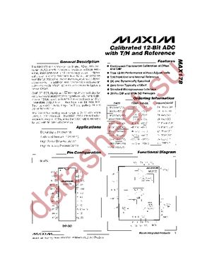 MAX178BENG+ datasheet  